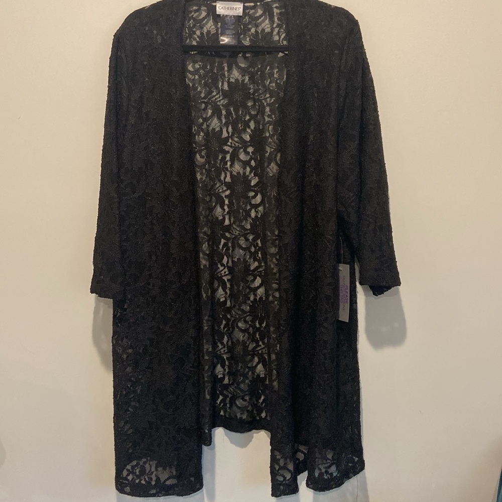 NEW Catherines Two Piece Black Lace Tank and Tunic Set Size 20w - Picture 3 of 4